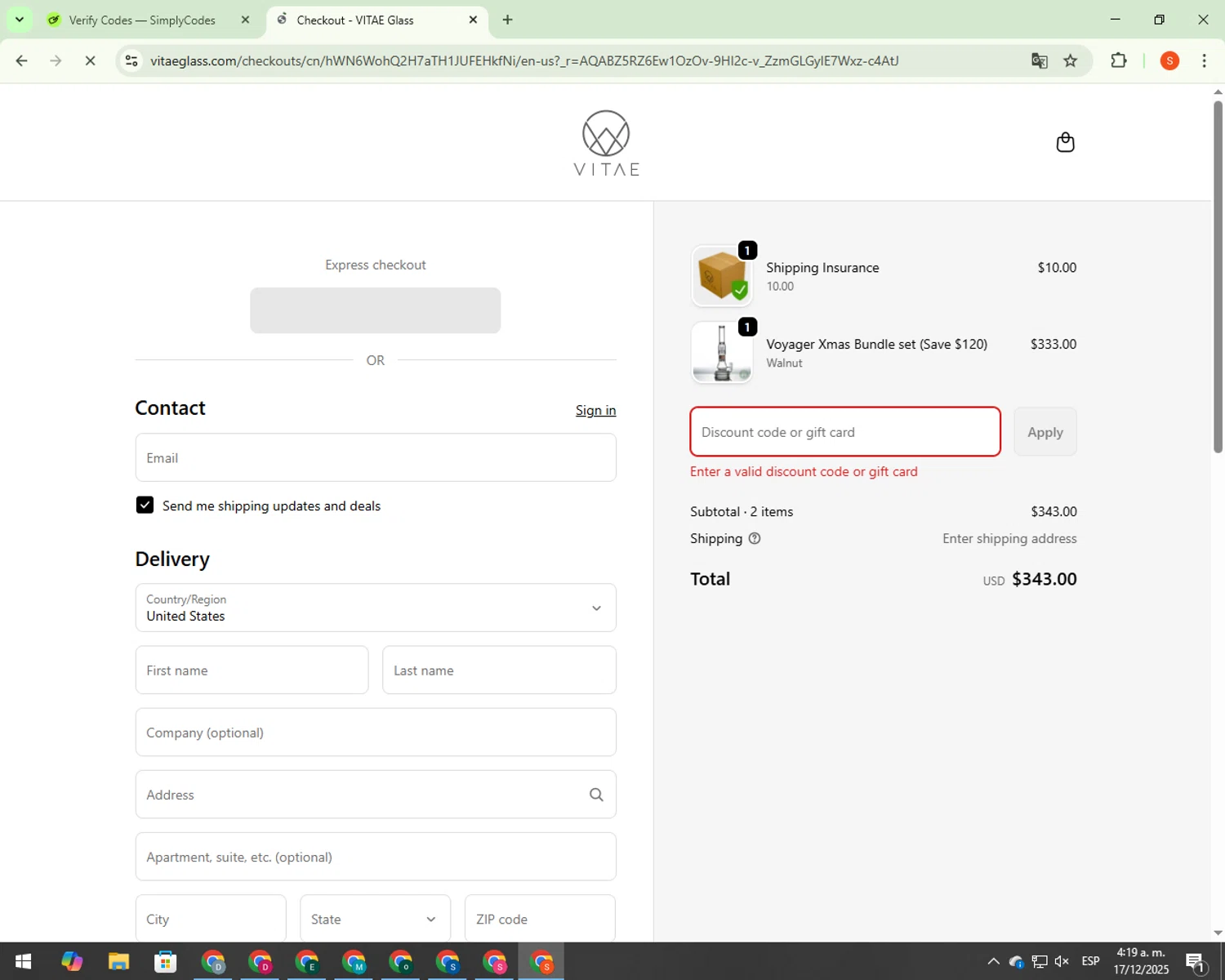 Remove.bg promo code screenshot showing code FRIDAY50 applied at Remove.bg checkout page. Uploaded by SimplyCodes community member 00000008 on Dec 19, 2025