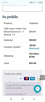 SHOP10 coupon verification screenshot