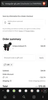 LRR coupon verification screenshot