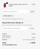 Reno Aces coupon verification screenshot