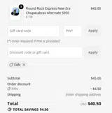 Reno Aces coupon verification screenshot