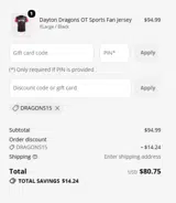 Reno Aces coupon verification screenshot