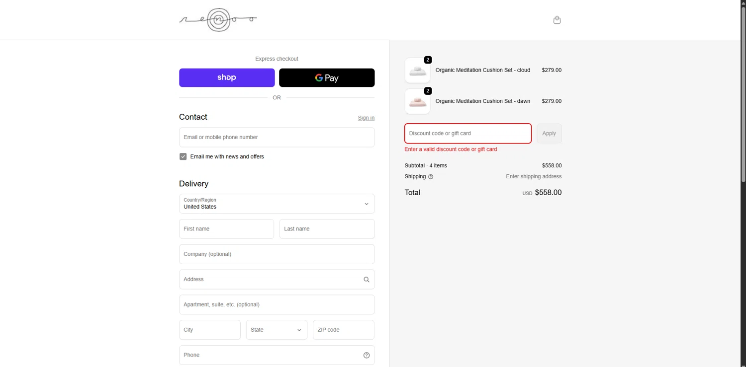 renoo.life promo code screenshot showing code CALM10 applied at renoo.life checkout page. Uploaded by SimplyCodes community member TreasureHero9595 on Nov 29, 2025