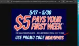 MDAY5PAYS coupon verification screenshot