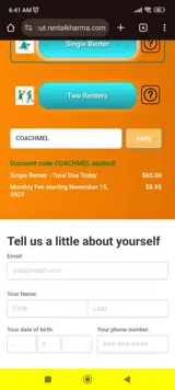 COACHMEL coupon verification screenshot