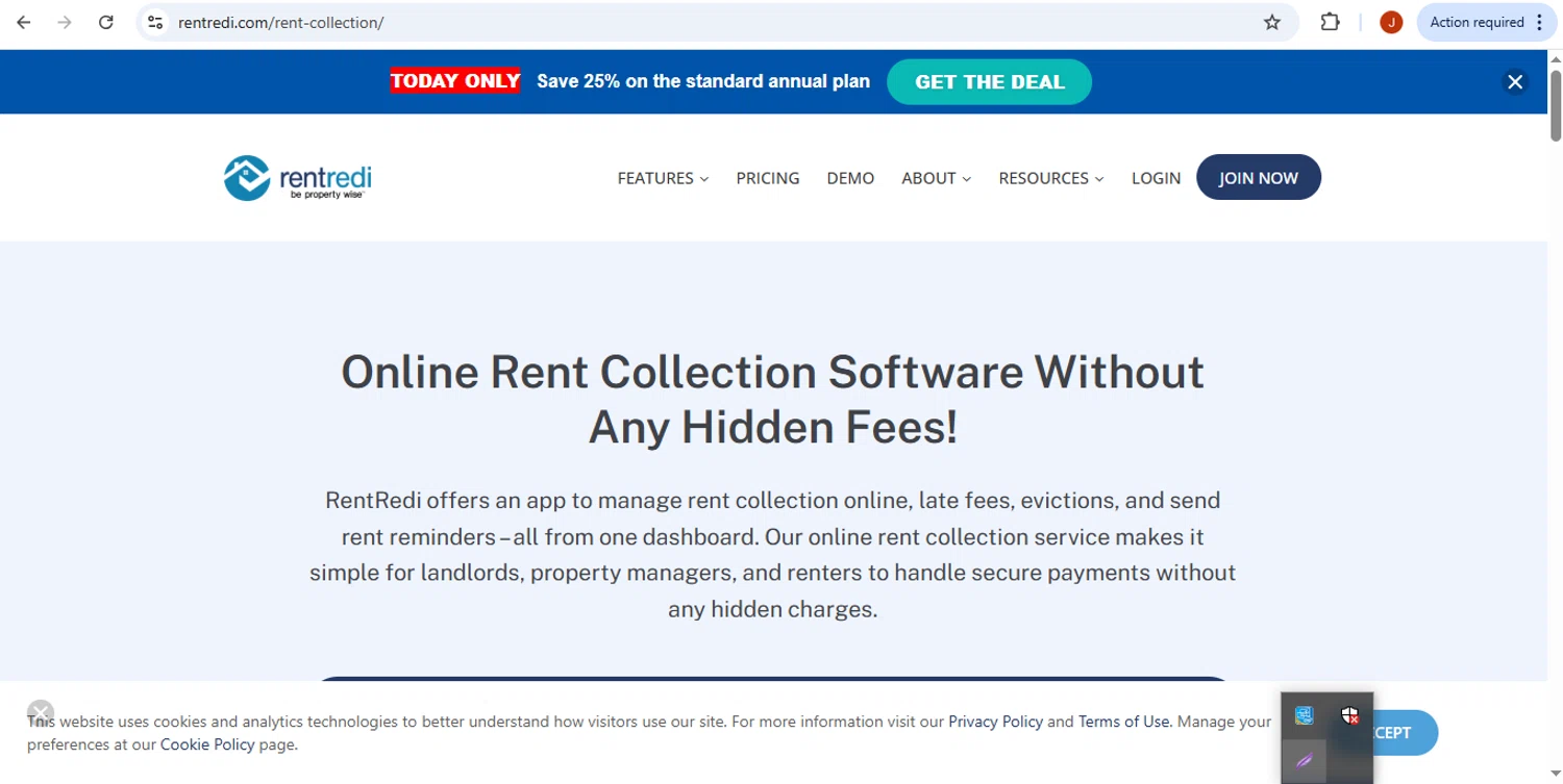 RentRedi promo code screenshot showing code APR2025 applied at RentRedi checkout page. Uploaded by SimplyCodes community member Fabio05 on Oct 22, 2025