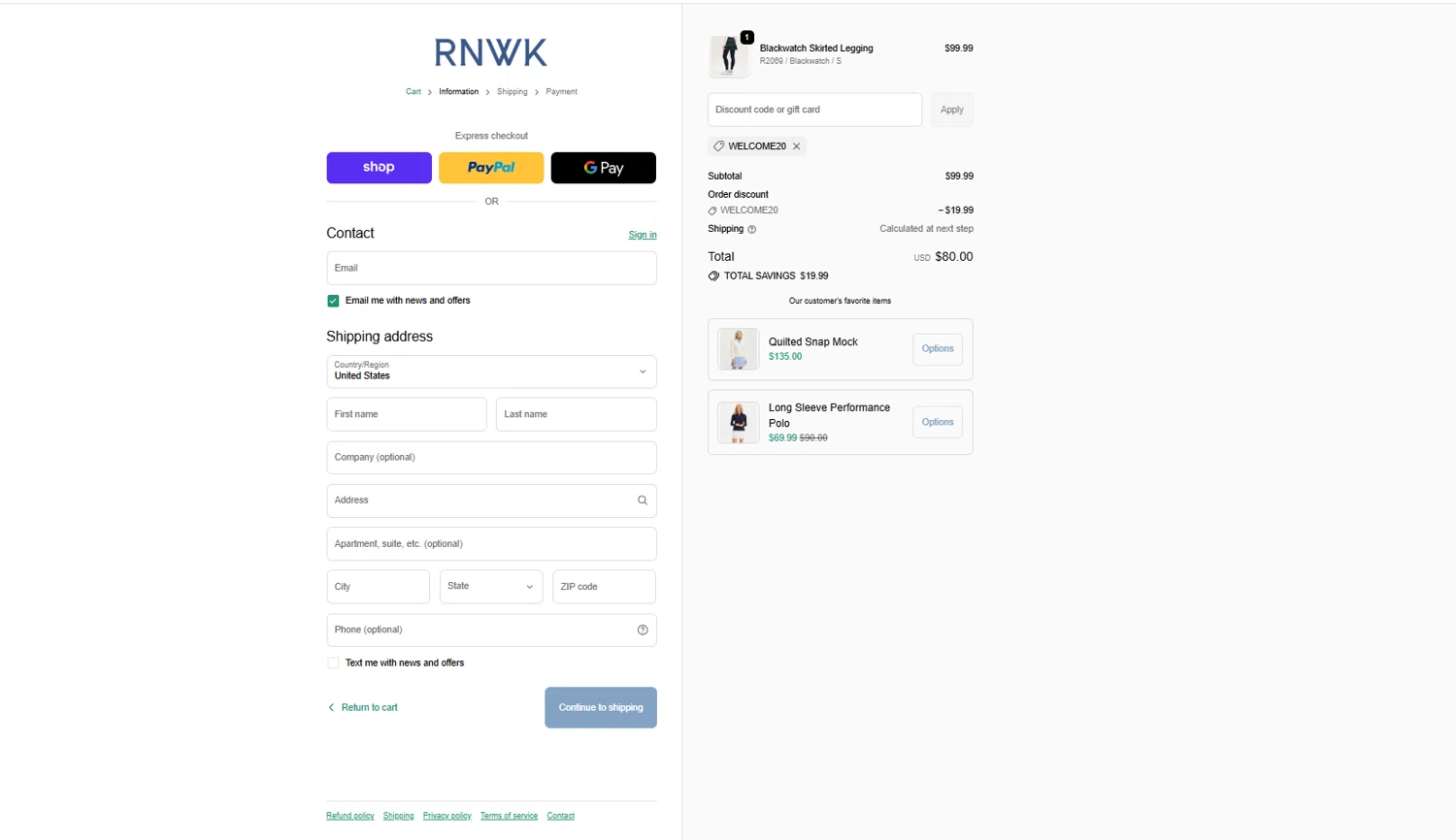 Renwick promo code screenshot showing code WELCOME20 applied at Renwick checkout page. Uploaded by SimplyCodes community member reggiesmith on Feb 3, 2026