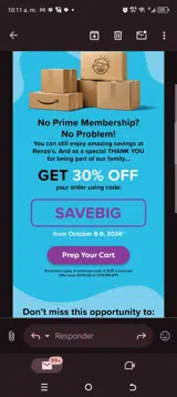 Savebig coupon verification screenshot