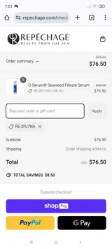 RE-2pj7na coupon verification screenshot
