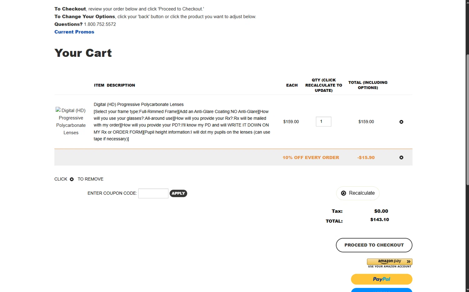 ReplaceALens checkout page showing ReplaceALens promo code box | Screenshot taken by SimplyCodes community member on Aug 31, 2025