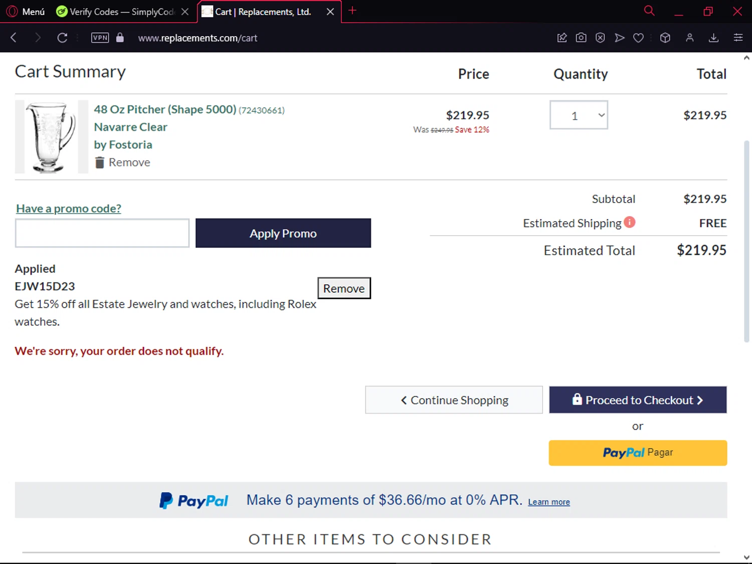 how to use Replacements coupons