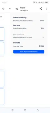 LINKEDIN_1MONTH_50%OFF coupon verification screenshot