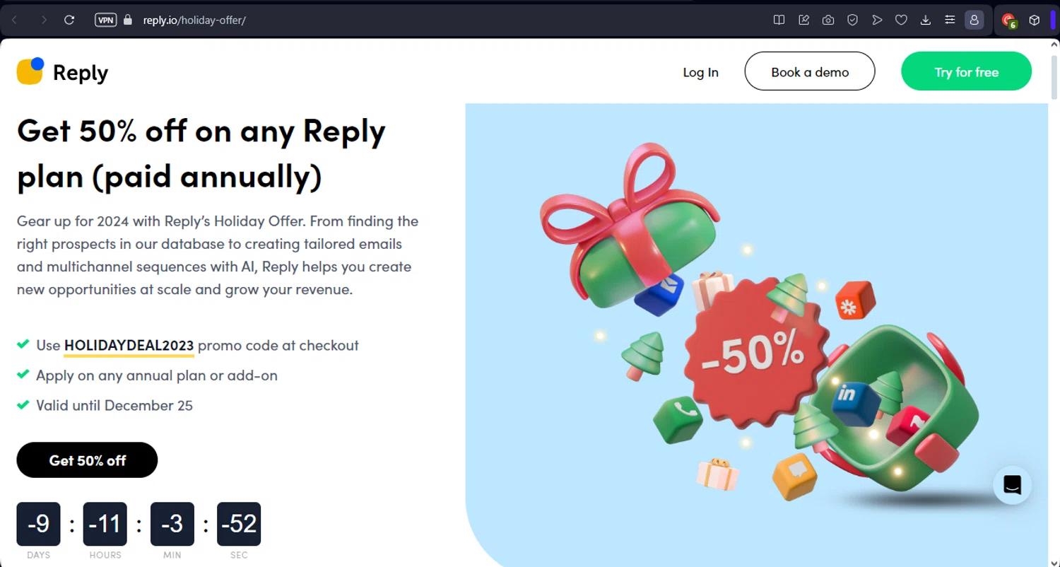 where to use Reply promo code box