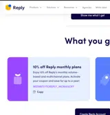 InstantlyToReply_Mon10%OFF coupon verification screenshot