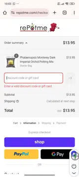 MIX coupon verification screenshot