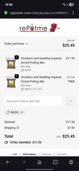 Bogo coupon verification screenshot
