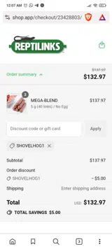 ShovelHog1 coupon verification screenshot