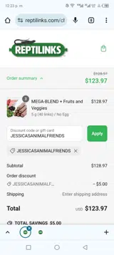 JESSICASANIMALFRIENDS coupon verification screenshot
