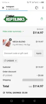 LYSSA5 coupon verification screenshot