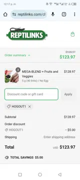 HOGOUT1 coupon verification screenshot