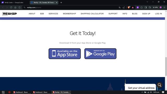 ReShip checkout page showing ReShip promo code box | Screenshot taken by SimplyCodes community member on Apr 1, 2024