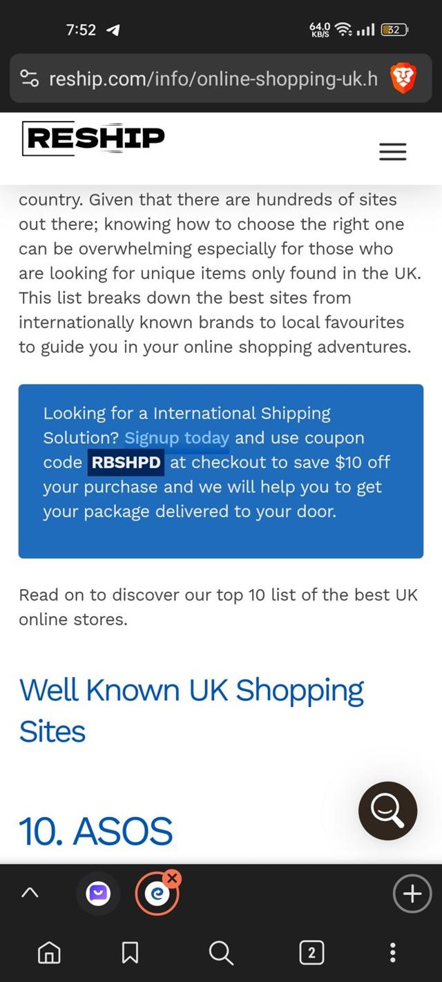 ReShip checkout page showing ReShip promo code box | Screenshot taken by SimplyCodes community member on Mar 28, 2024
