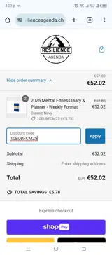 10EUBFCM25 coupon verification screenshot