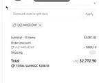 Restock AR coupon verification screenshot
