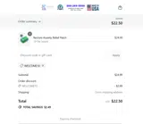 WELCOME10 coupon verification screenshot