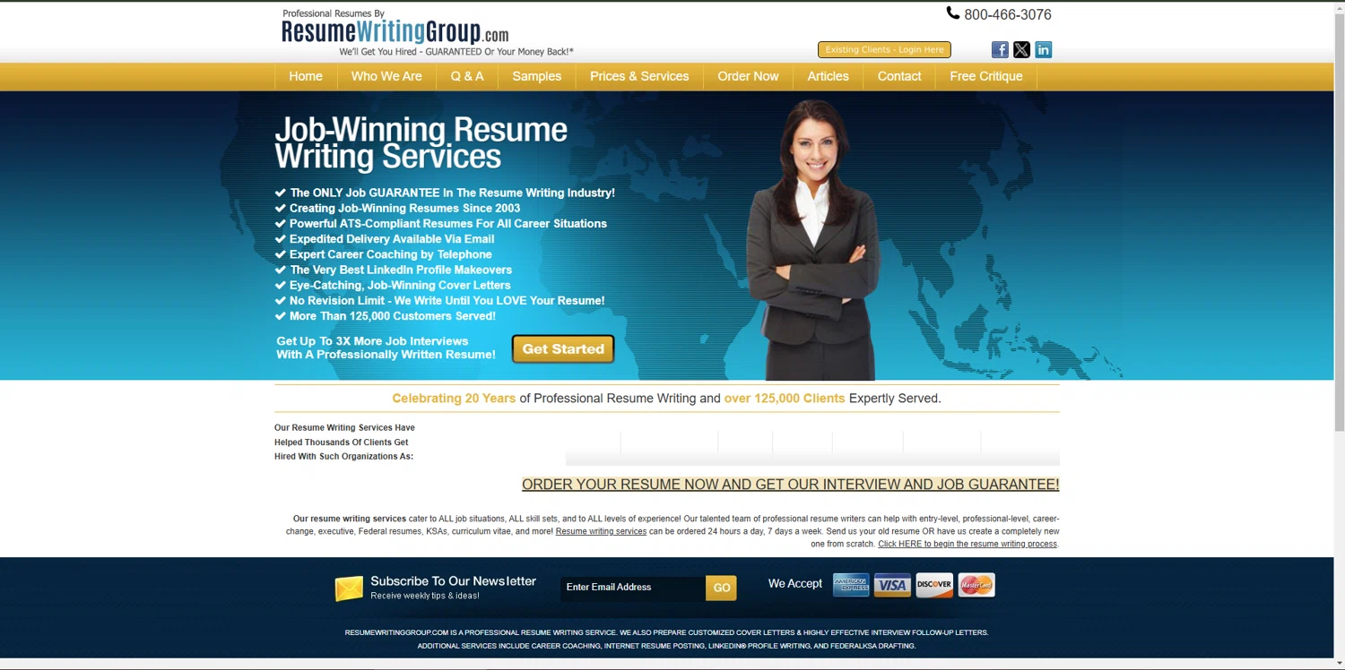 Resume Writing Group checkout page showing Resume Writing Group promo code box | Screenshot taken by SimplyCodes community member on Jan 31, 2025