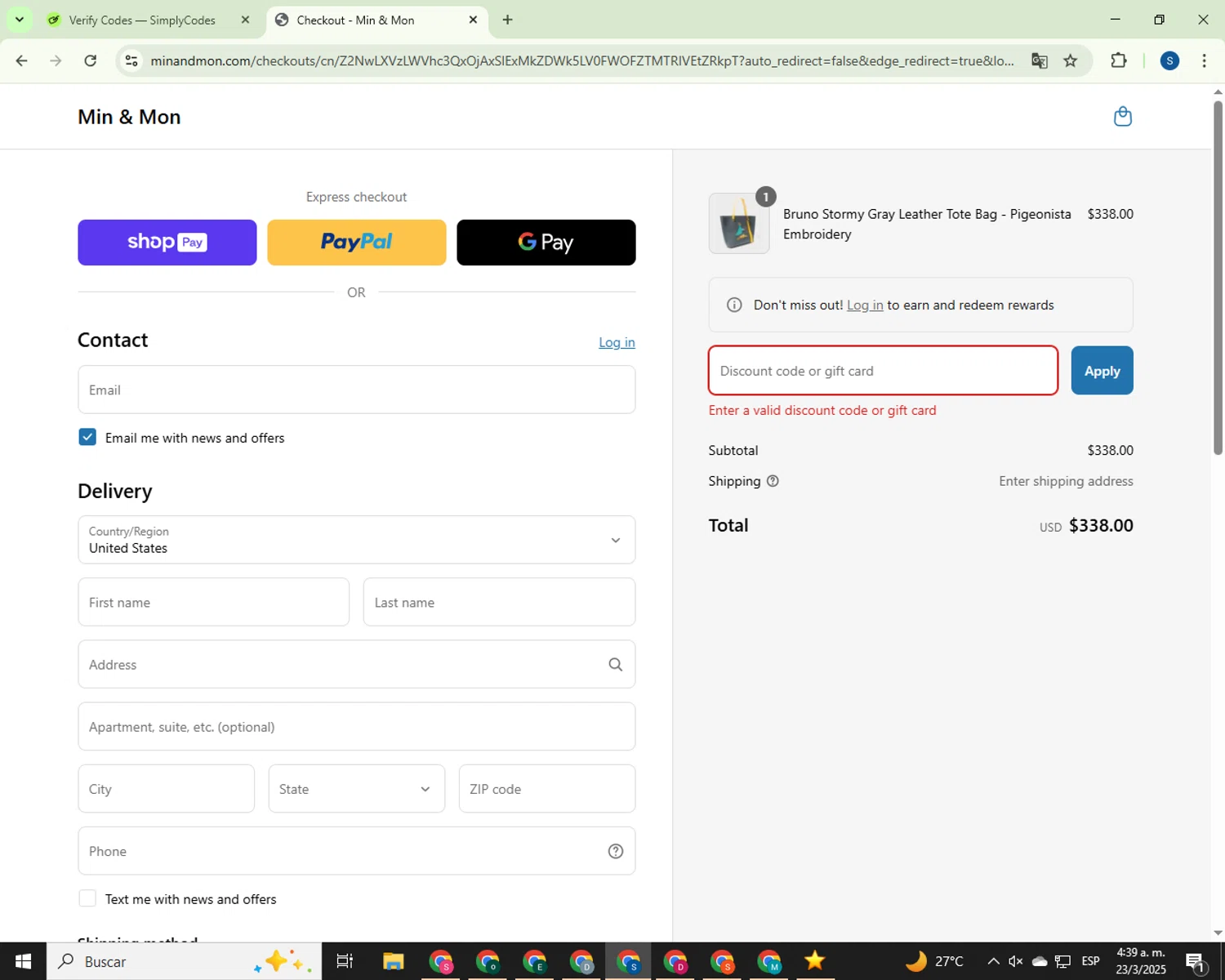 Resume Writing Group promo code screenshot showing code AQ30REG applied at Resume Writing Group checkout page. Uploaded by SimplyCodes community member CrownBoss9623 on Mar 23, 2025