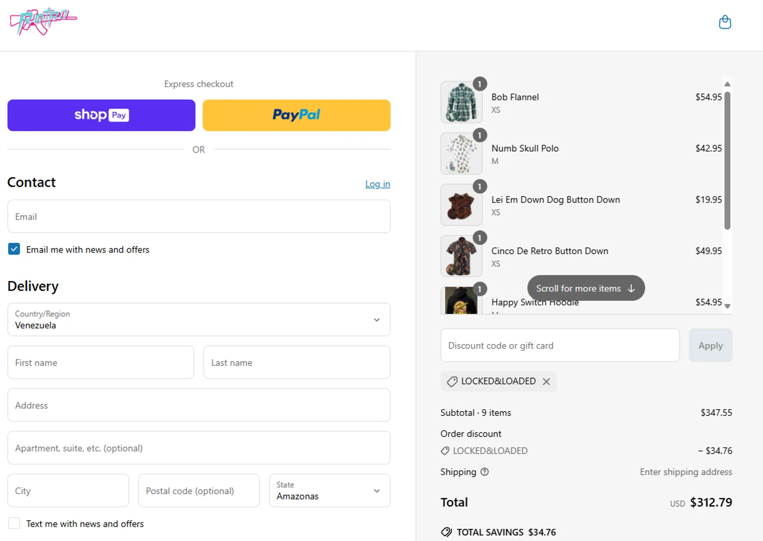 Retro Rifle discount code screenshot showing code LOCKED&LOADED applied at Retro Rifle checkout page. Uploaded by SimplyCodes community member aumentadax10 on May 22, 2025