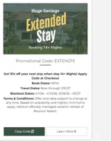EXTEND15 coupon verification screenshot