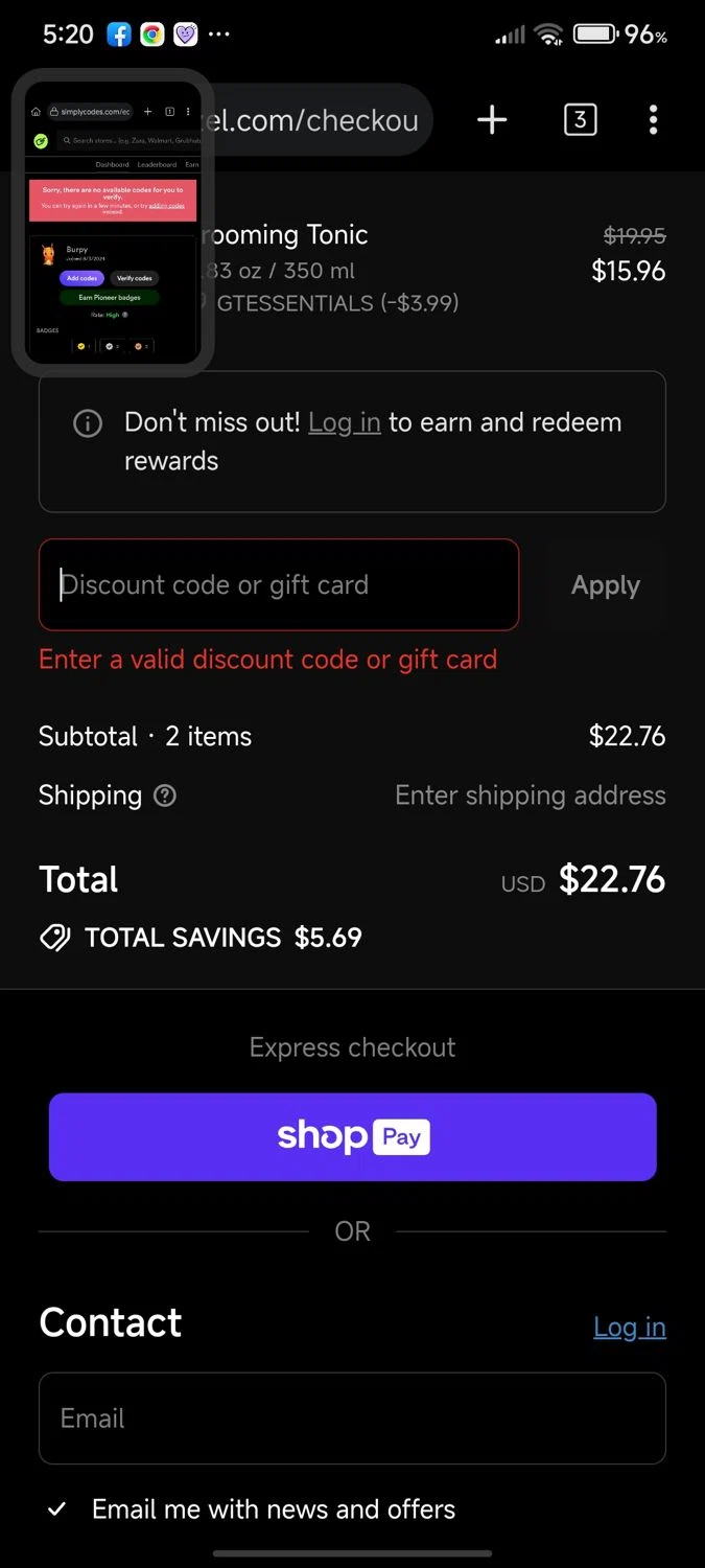 Reuzel discount code screenshot showing code 20%OFF applied at Reuzel checkout page. Uploaded by SimplyCodes community member Enmanuel17 on Jul 12, 2025