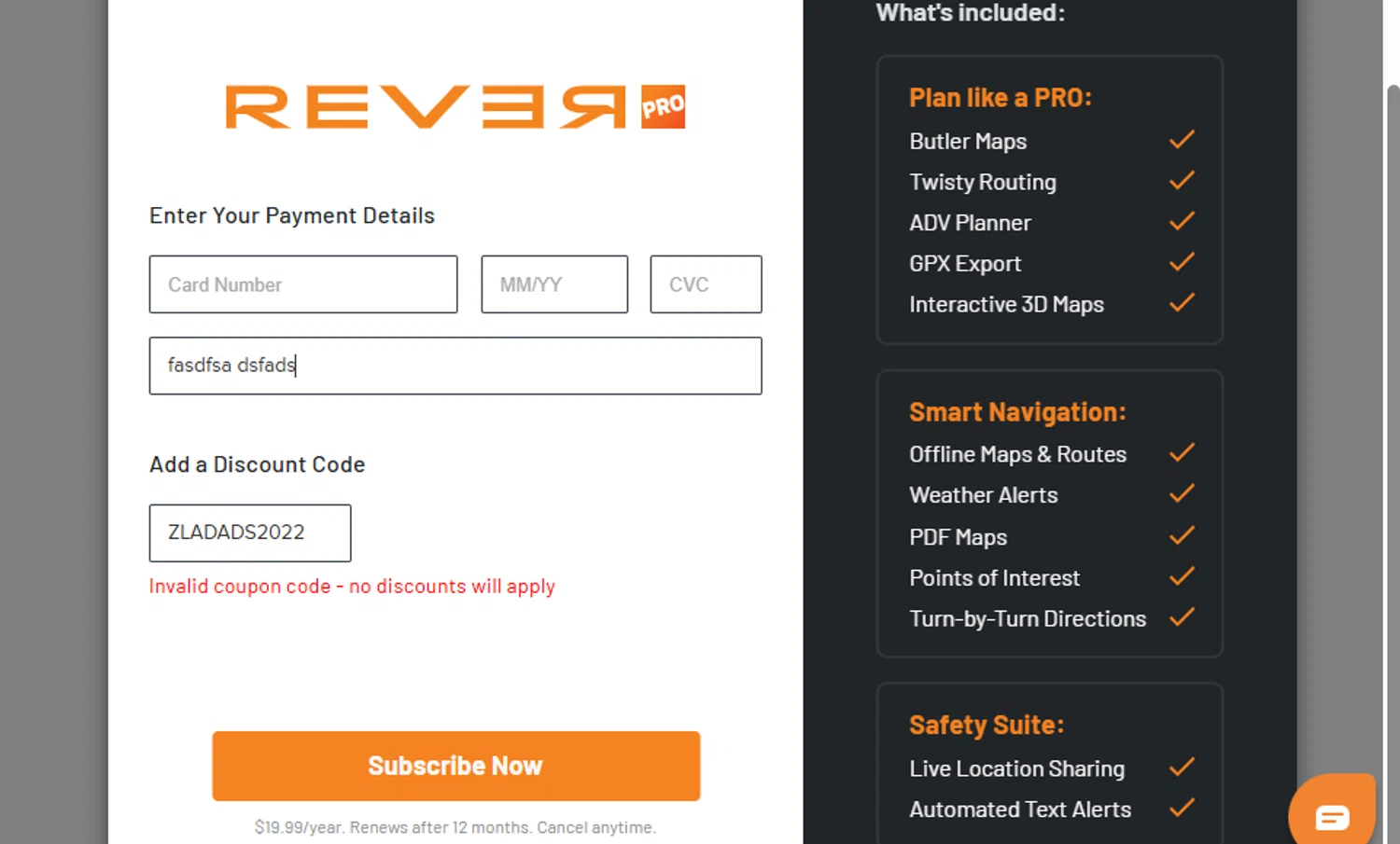 Rever coupon code screenshot showing code ZLADADS2022 applied at Rever checkout page. Uploaded by SimplyCodes community member Juanls04 on Dec 10, 2025