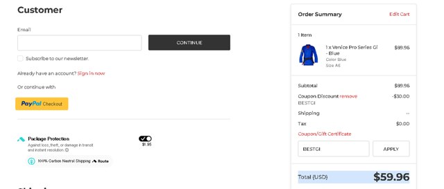 Revgear checkout page showing Revgear promo code box | Screenshot taken by SimplyCodes community member on Jul 27, 2024