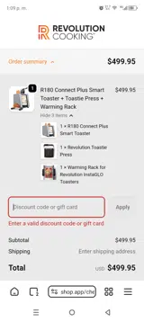 REVWKD26 coupon verification screenshot