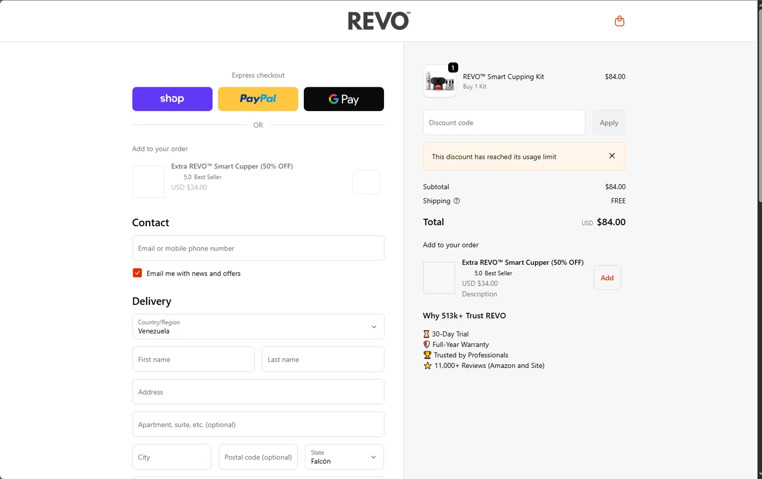 Revomadic coupon code screenshot showing code JEROME18105 applied at Revomadic checkout page. Uploaded by SimplyCodes community member jupitera on Dec 28, 2025