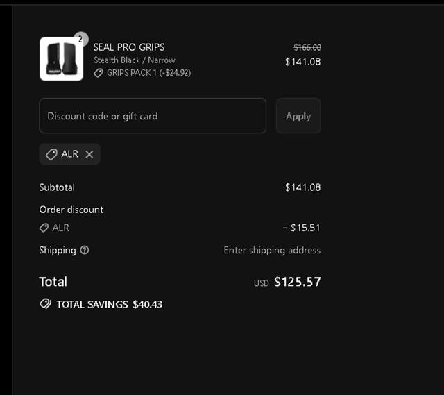 Reyllen Fitness checkout page showing Reyllen Fitness discount code box | Screenshot taken by SimplyCodes community member on Sep 7, 2025