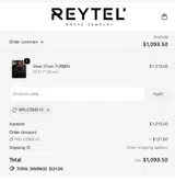 WELCOME10 coupon verification screenshot
