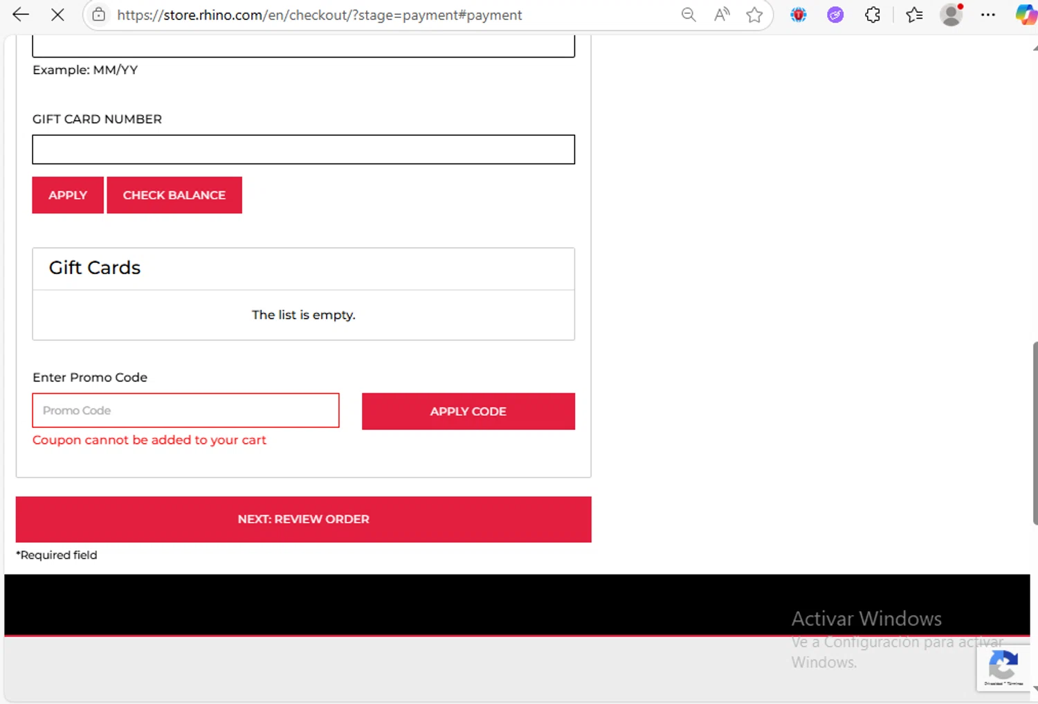 Rhino Entertainment promo code screenshot showing code RUMOURS20 applied at Rhino Entertainment checkout page. Uploaded by SimplyCodes community member Franco20 on Jun 27, 2025