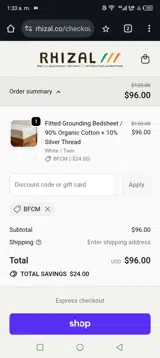 BFCM coupon verification screenshot