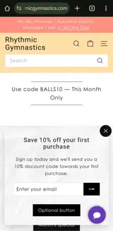 BALLS10 coupon verification screenshot
