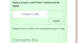 Ribbon Bazaar coupon verification screenshot