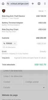 Fergie coupon verification screenshot