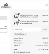 WHATSTORM coupon verification screenshot