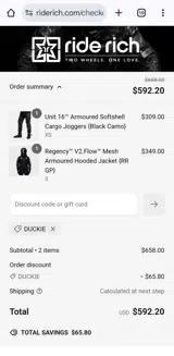 DUCKIE coupon verification screenshot