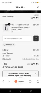 15RR24 coupon verification screenshot