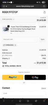 CHRIS-SOUL coupon verification screenshot