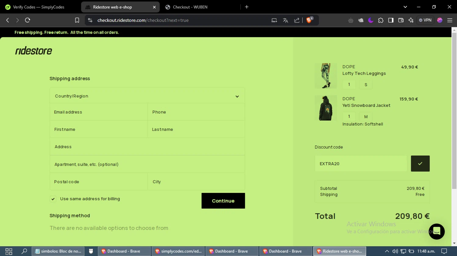 RideStore checkout page showing RideStore discount code box | Screenshot taken by SimplyCodes community member on Dec 1, 2024